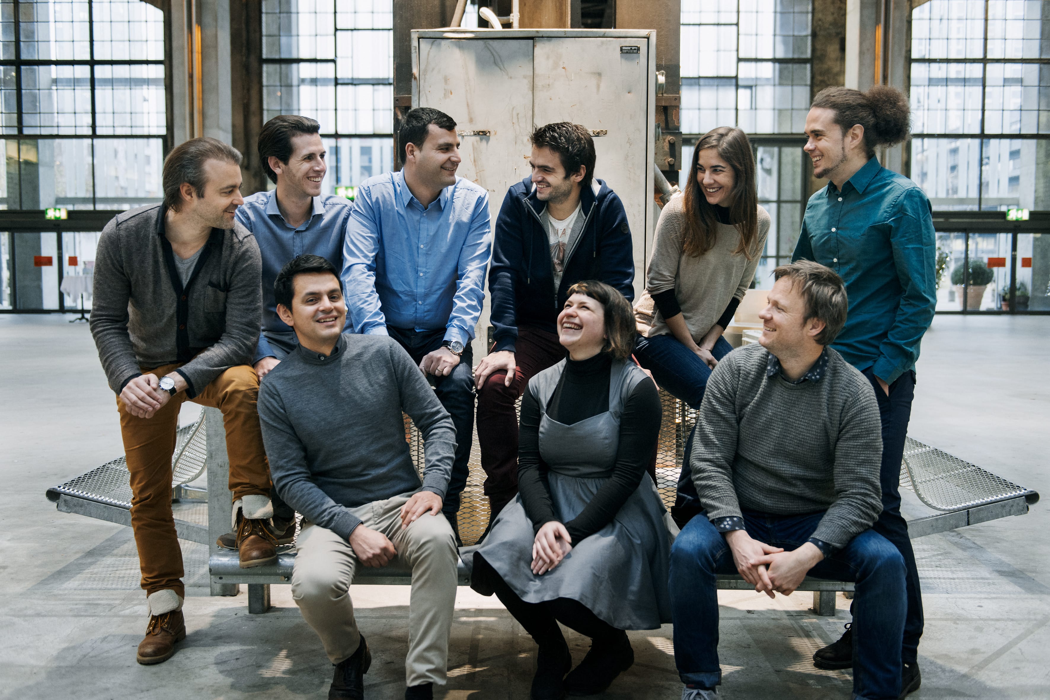 Teamfoto kurz vor dem Weihnachtsessen 2016 in Zürich