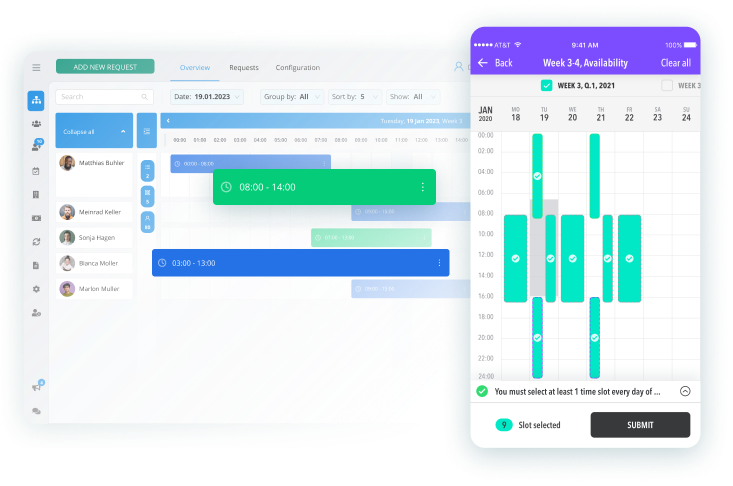 Check availability for fixed shifts